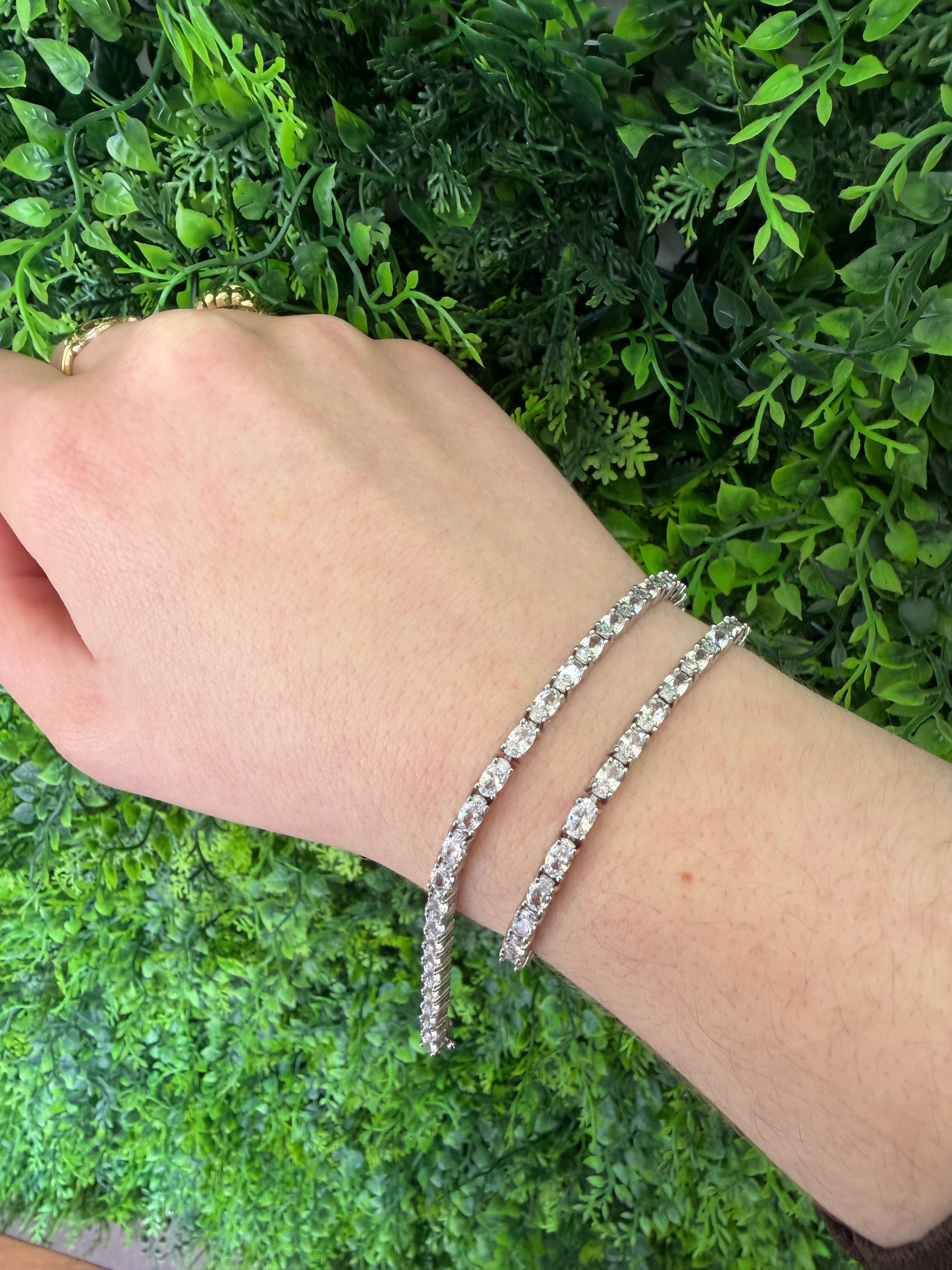 Bougie Silver Tennis Bracelet