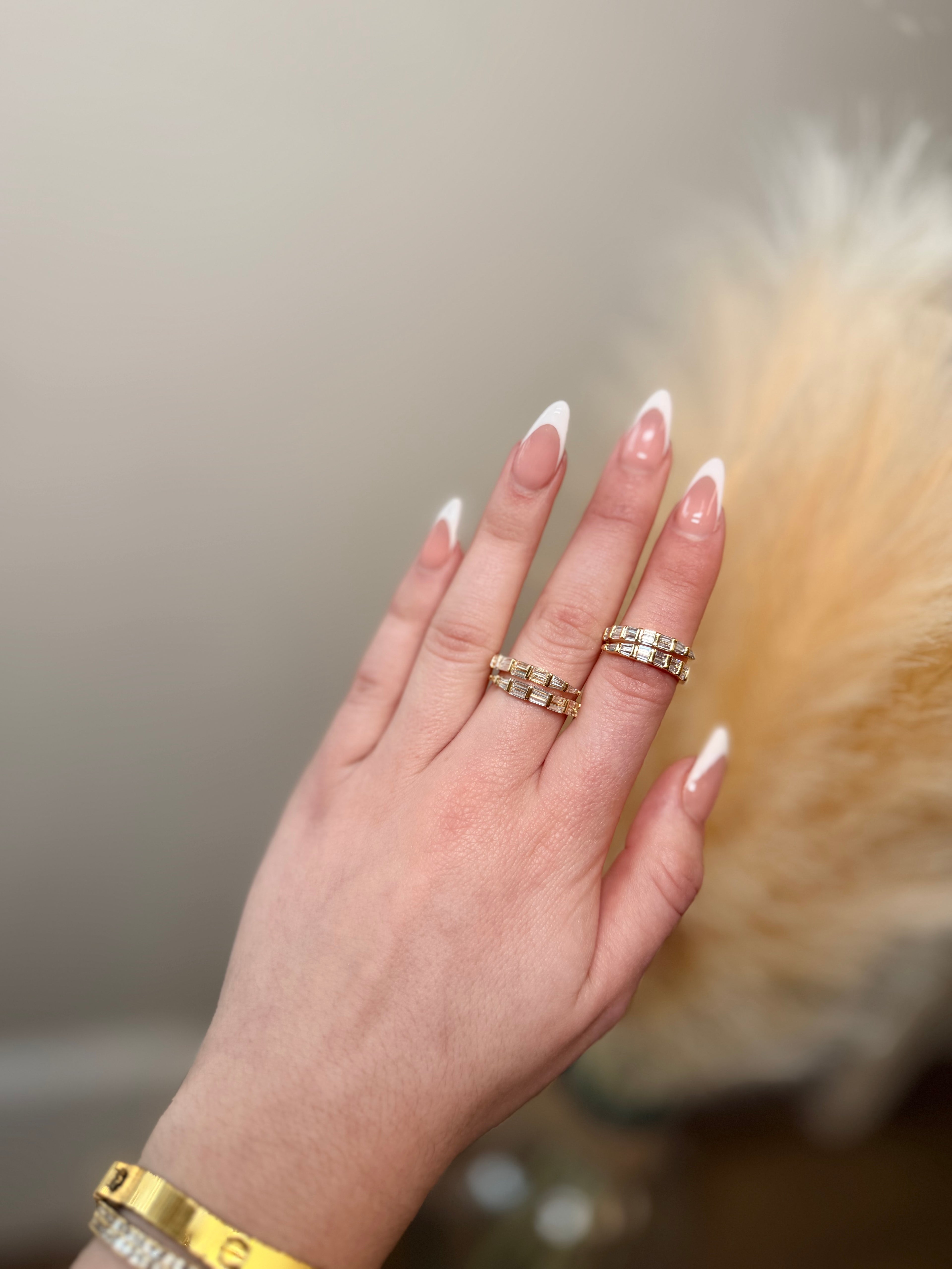 Emerald Cut Cz Ring
