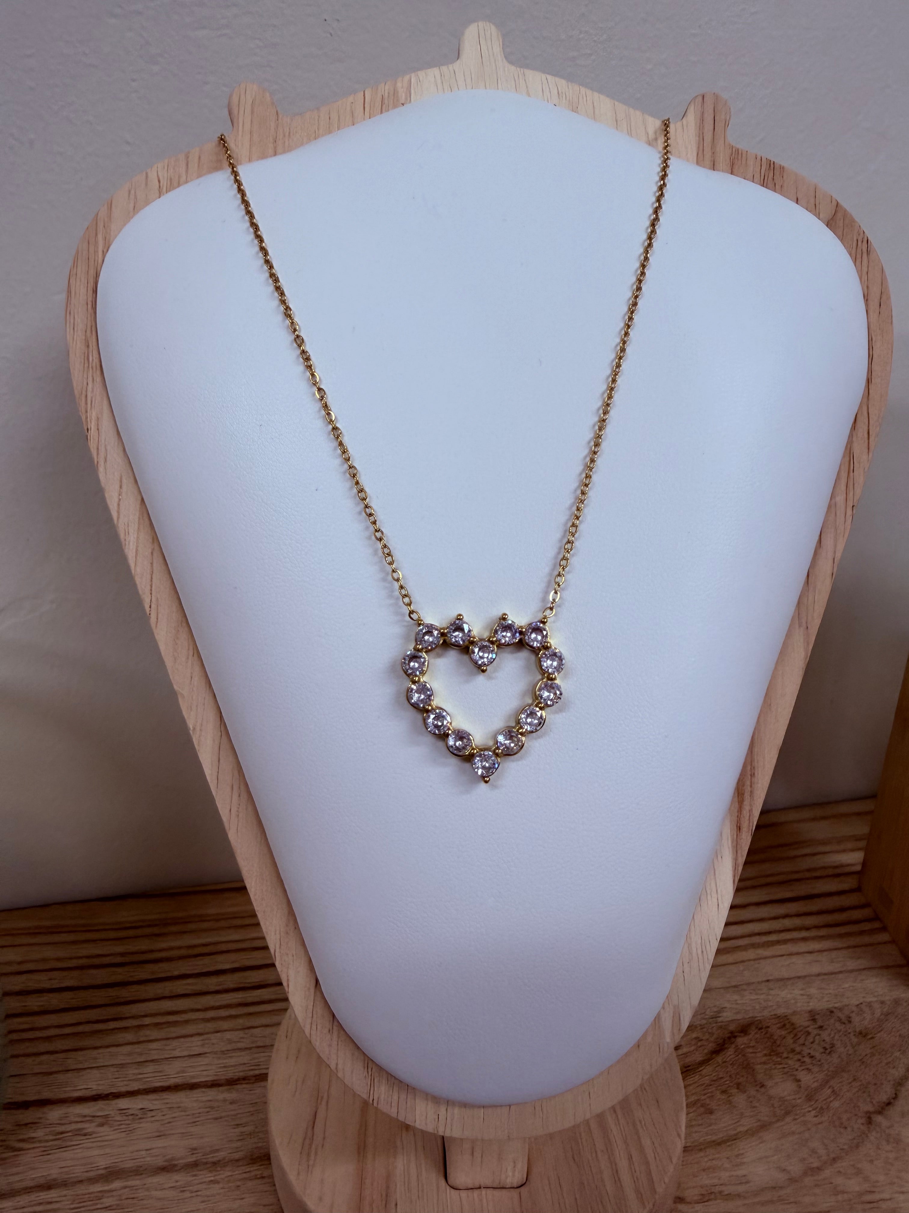Heart Bezel Necklace