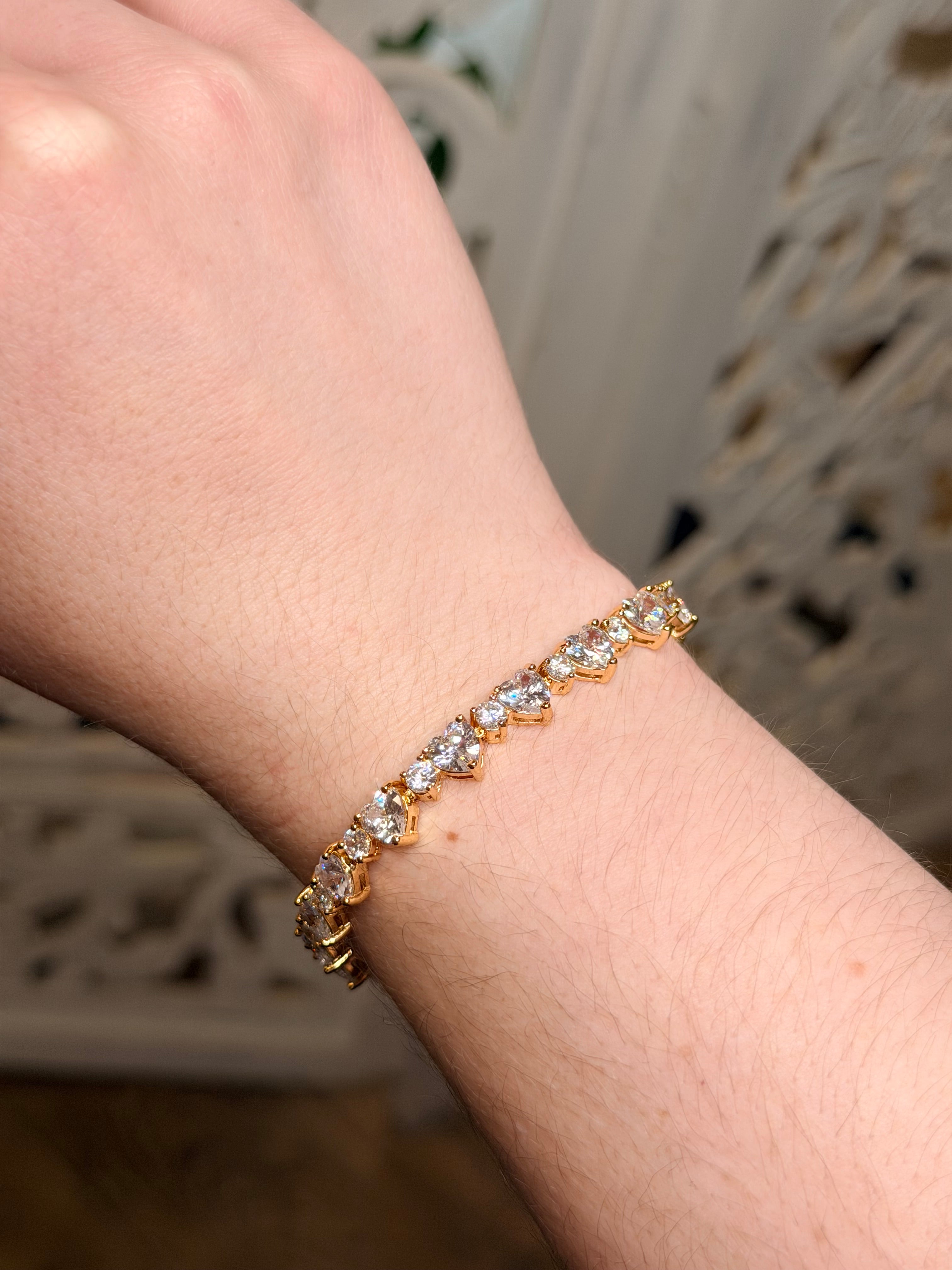 Be Mine Heart Tennis Bracelet