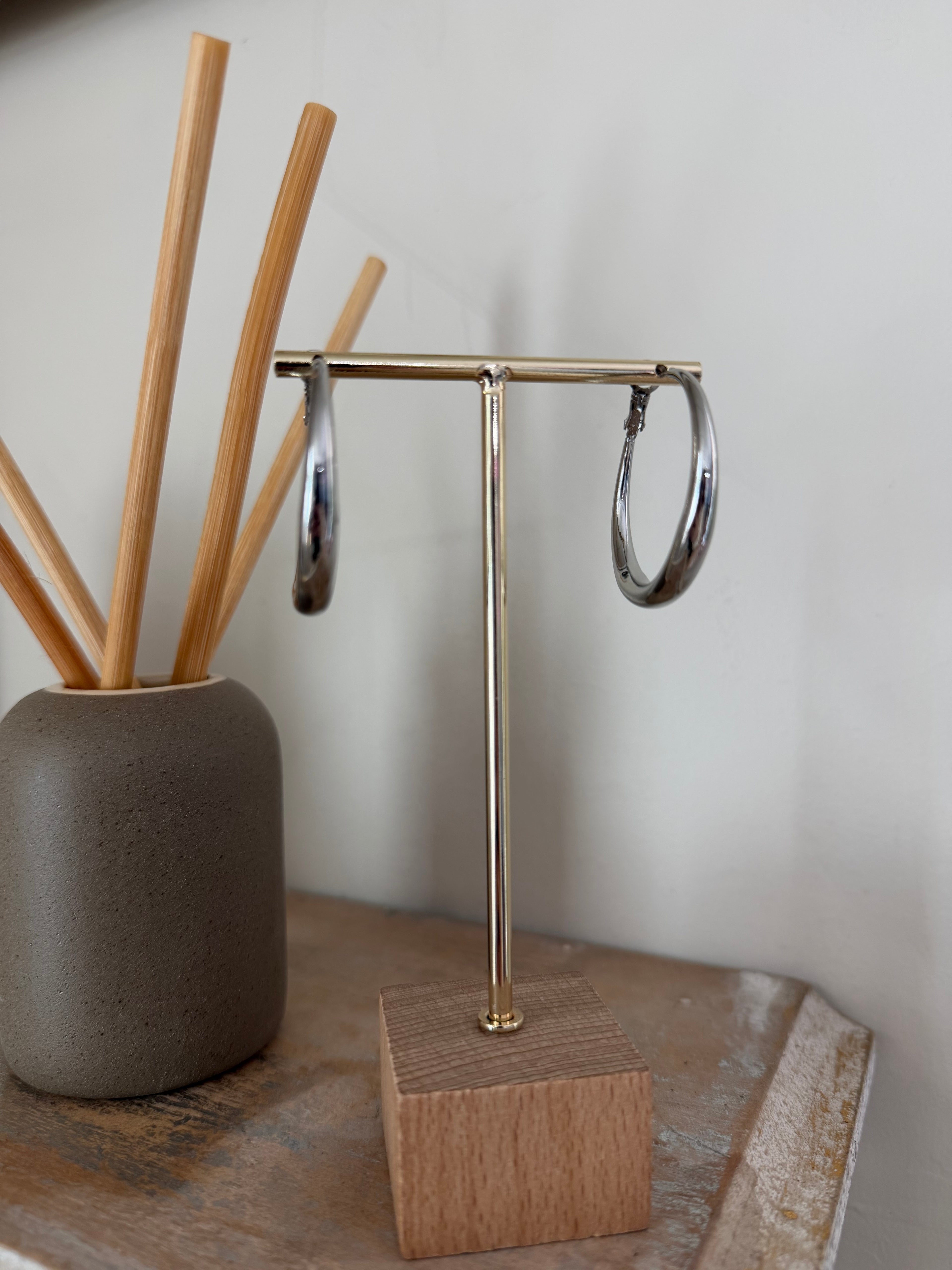 Classic Silver Hoops