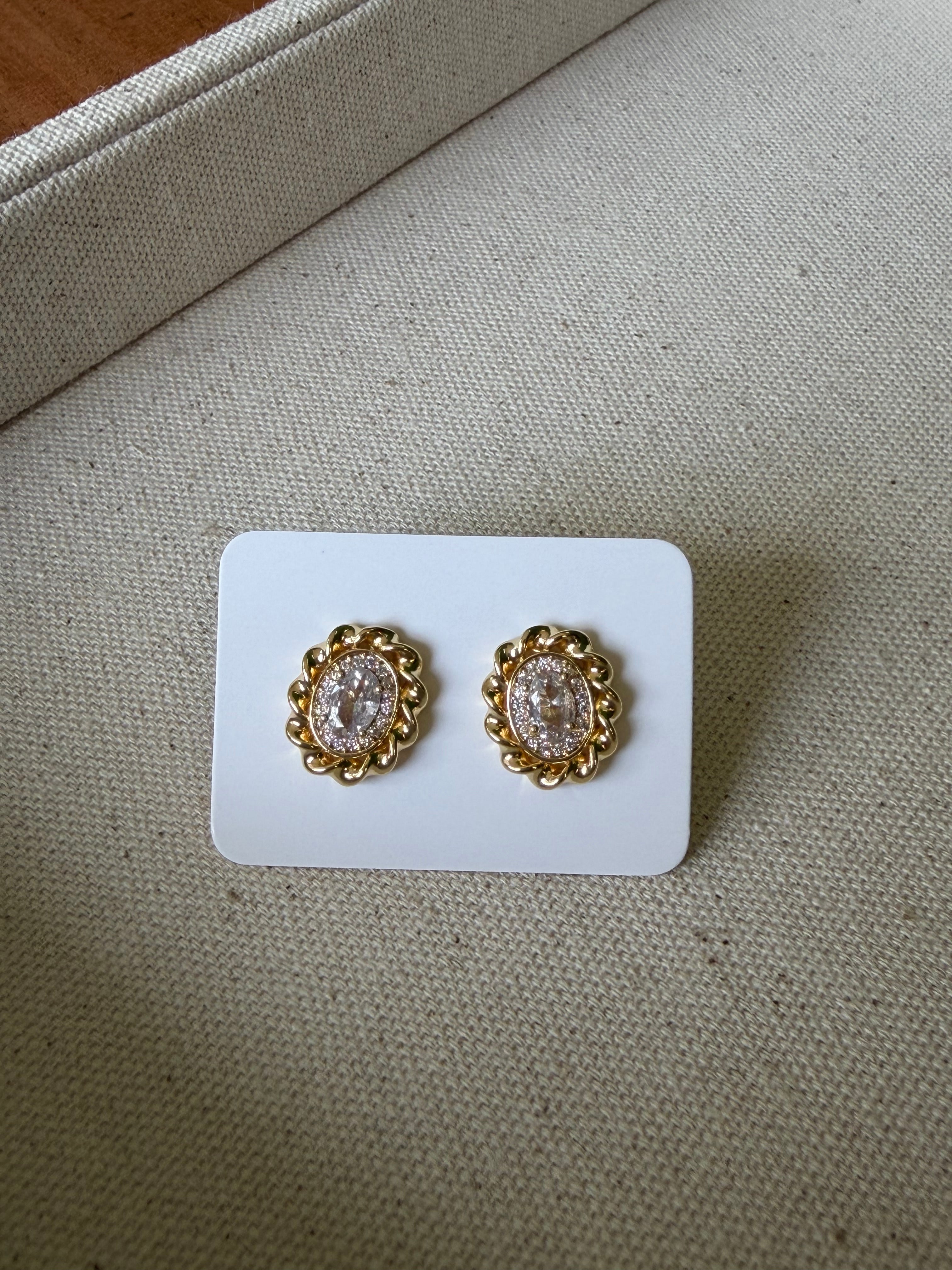 Make A Statement Cz Stud Earrings
