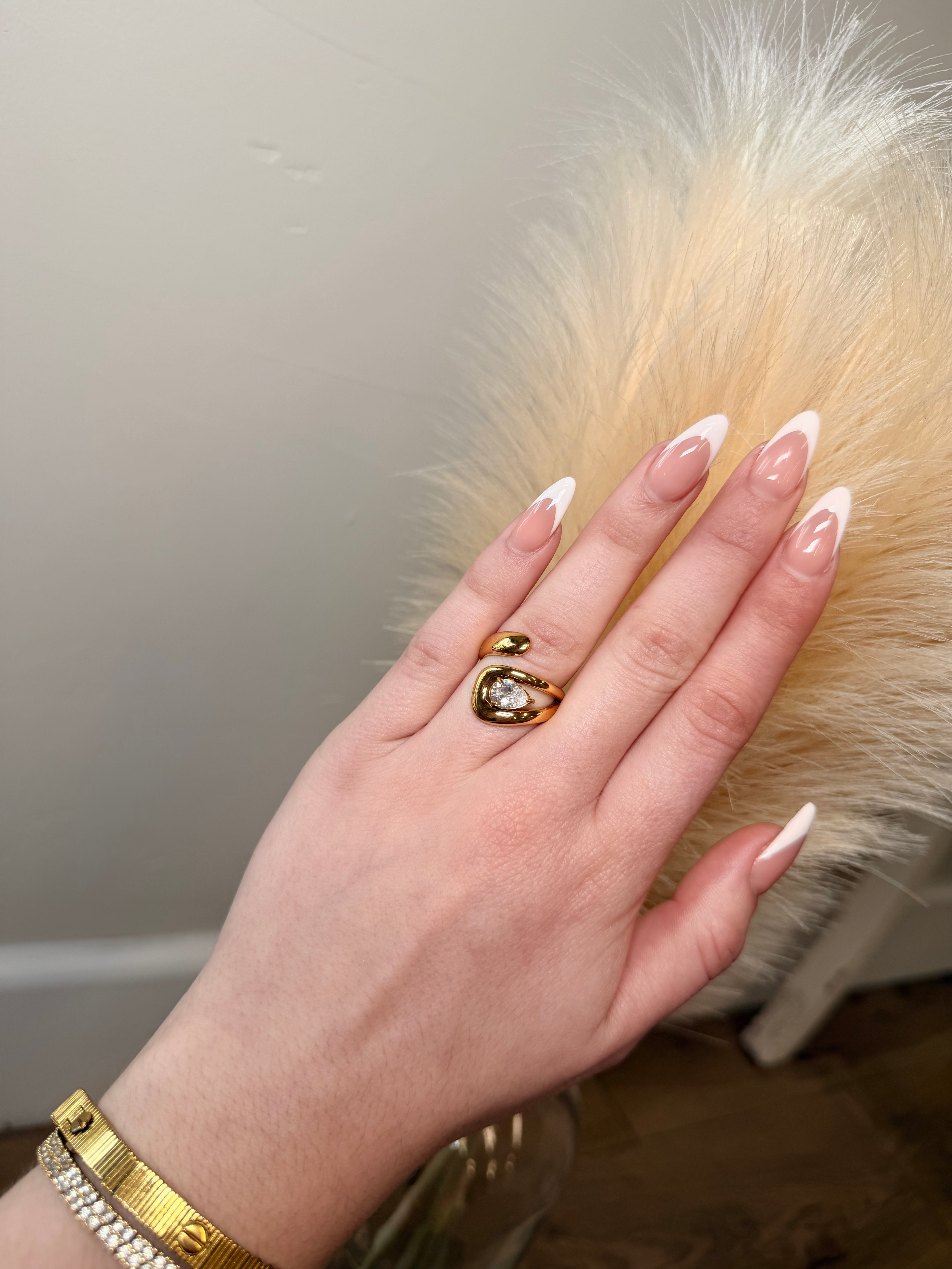 Wrap Around Single Stone Ring